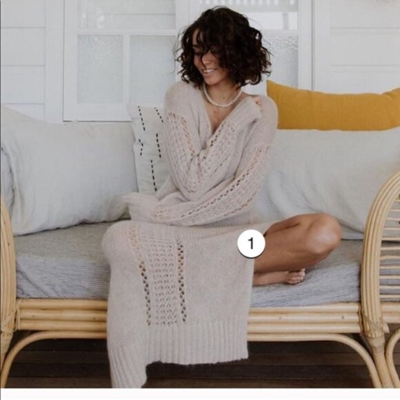 💕SPELL & THE GYPSY💕 Knit Midi Sweater Dress  S/M - Picture 7 of 16